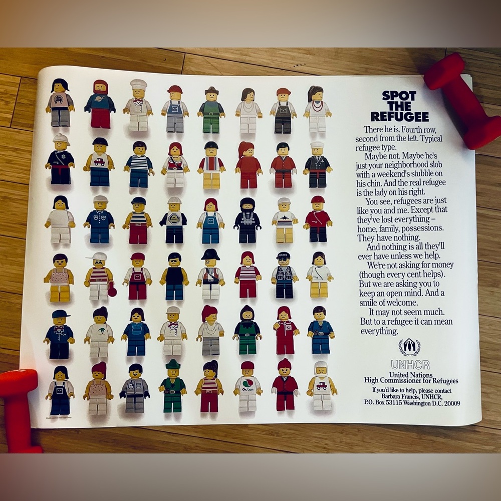 Rare HTF Vintage Collectible 1995 “Spot the Refugee” Poster